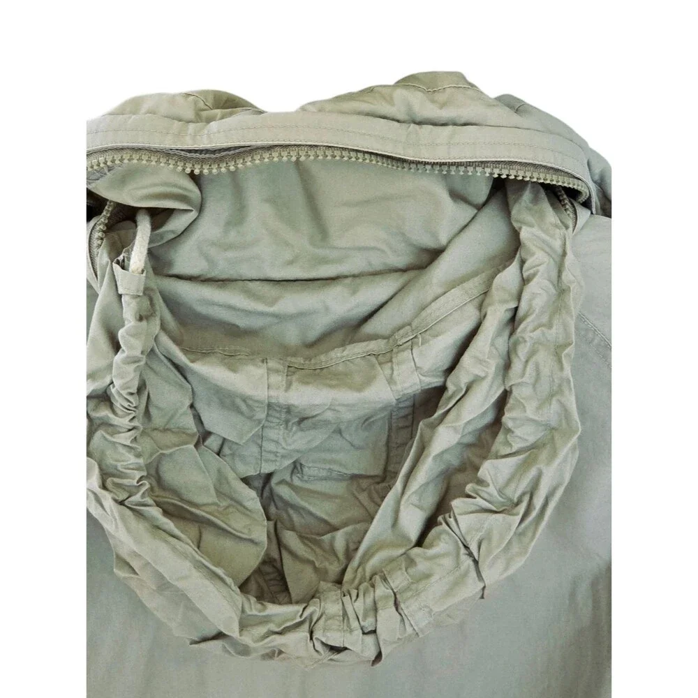 Vintage Duck Head Bomber Jacket Quilt Lining Zip Out Hood Outdoor L Neutral 90s